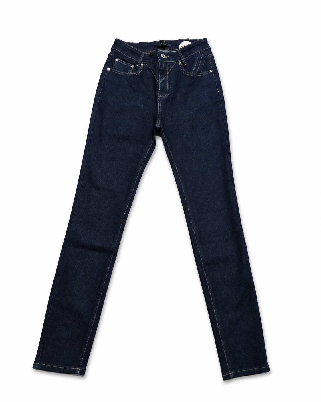 PANTALON DENIM STRAIGHT CLÁSICO DE TIRO ALTO