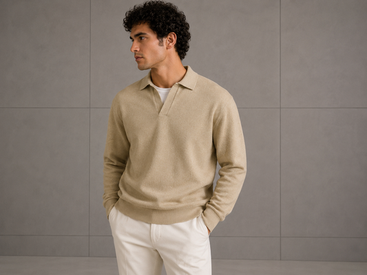 SUDADERA CUELLO V TEXTURA DE TEDDY