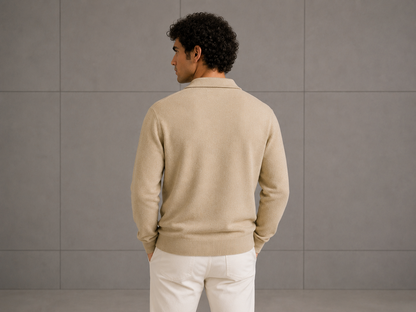 SUDADERA CUELLO V TEXTURA DE TEDDY