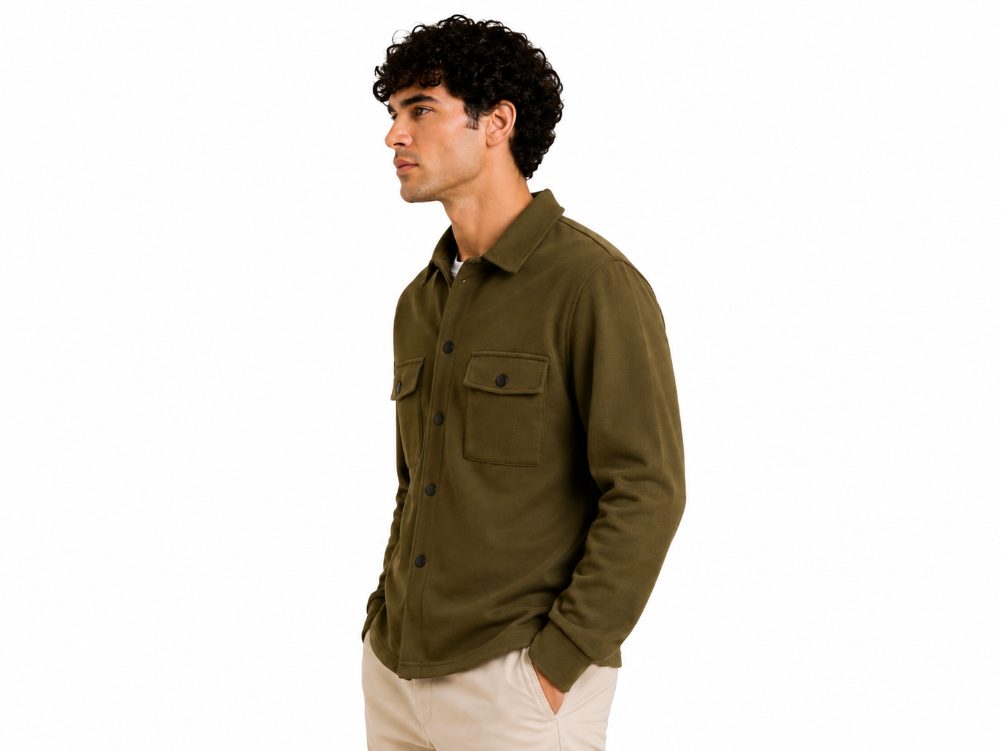 CHAQUETA CLÁSICA CON FRISA Y BOLSILLOS CARGO