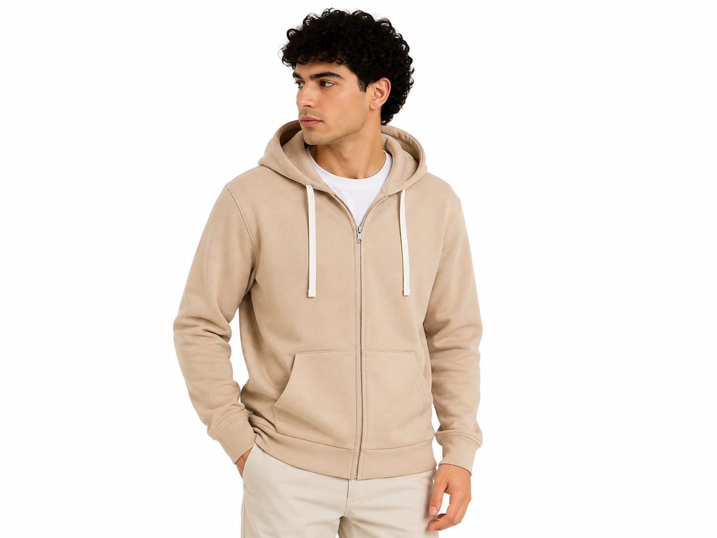 HODDIE CLÁSICO CON BOLSILLO EN LA PARTE DELANTERA Y CIERRE