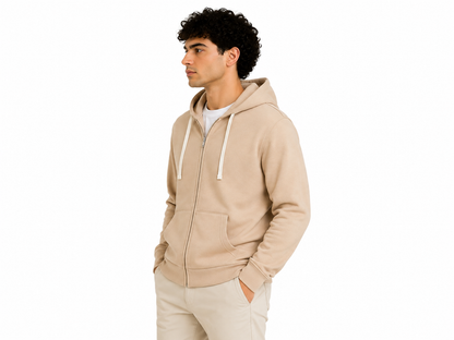 HODDIE CLÁSICO CON BOLSILLO EN LA PARTE DELANTERA Y CIERRE