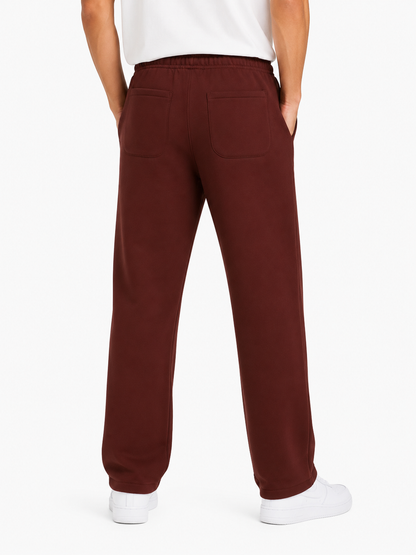 PANTALON BUZO DE CORTE RECTO CON FRISA LOGO "84"