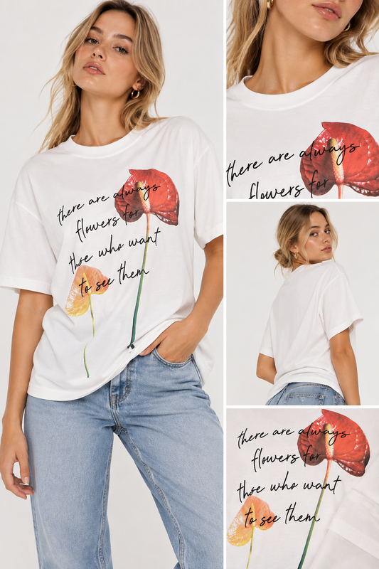 POLERA OVERSIZED LOGO "FLORES"