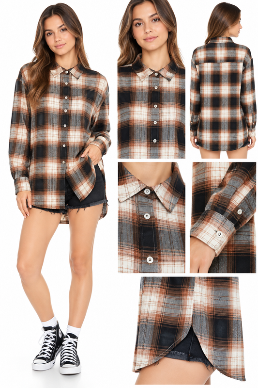 CAMISA OVERSIZED A CUADROS