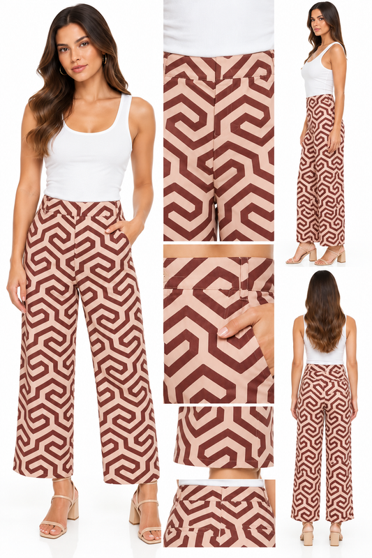 PANTALONA CON LINEAS  GEOMÉTRICAS