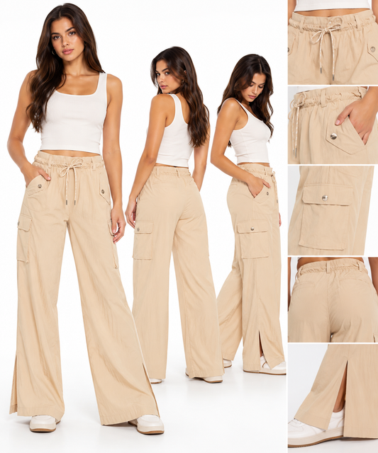 PANTALON CARGO WIDE LEG