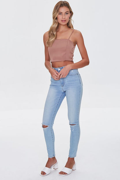 CROP TOP DE SATIN