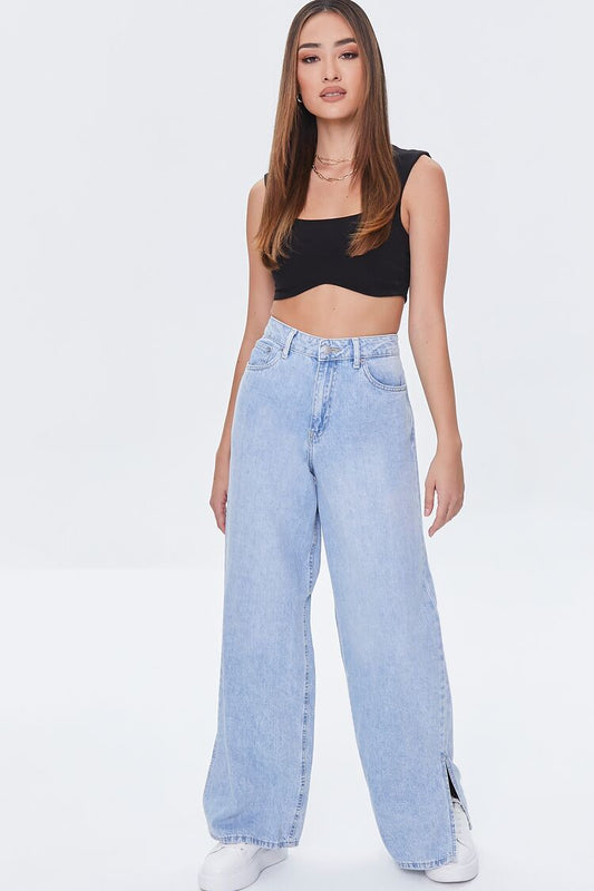 PANTALON WIDE-LEG TIRO ALTO
