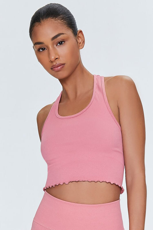TOP DEPORTIVO CON TEXTURA ACANALADA