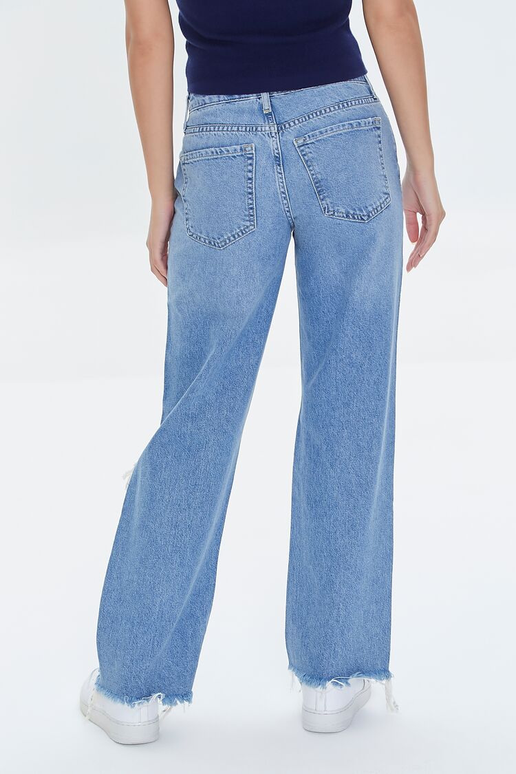 PANTALON DE CORTE RECTO CON RASGADO (TIRO ALTO)