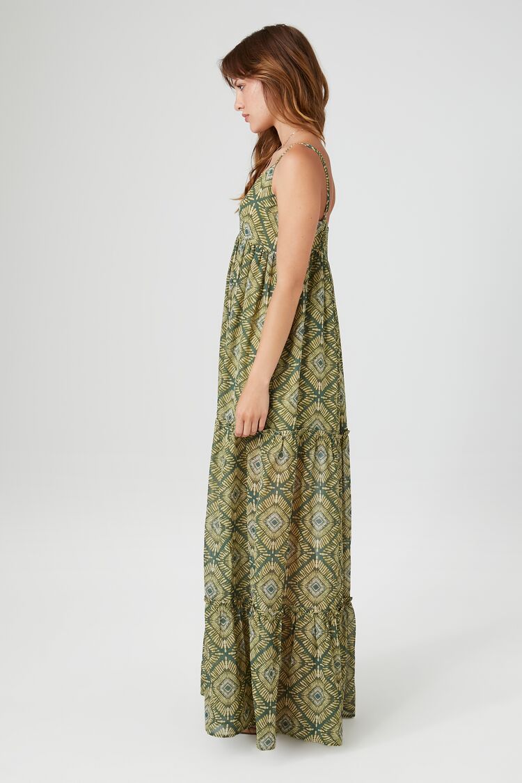 VESTIDO MAXI DE FALDA AMPLIA CON ESTAMPADOS