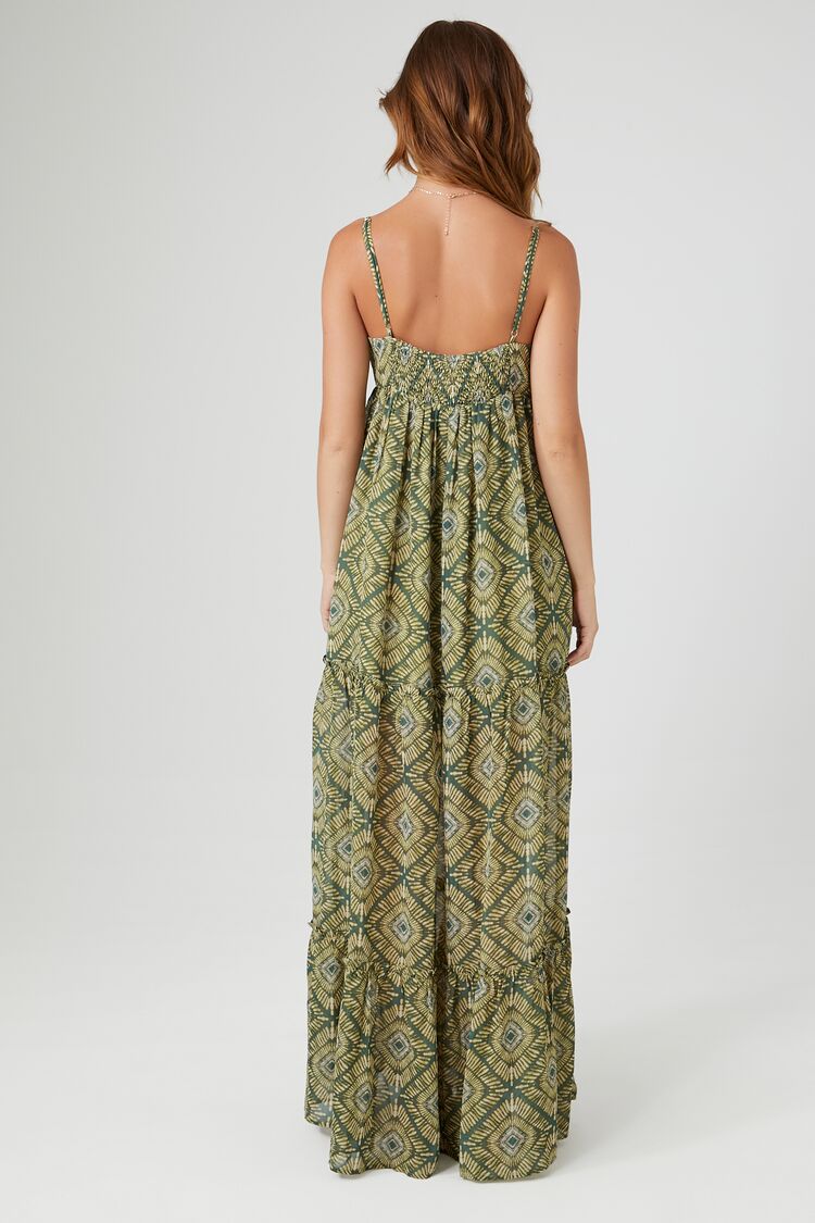 VESTIDO MAXI DE FALDA AMPLIA CON ESTAMPADOS