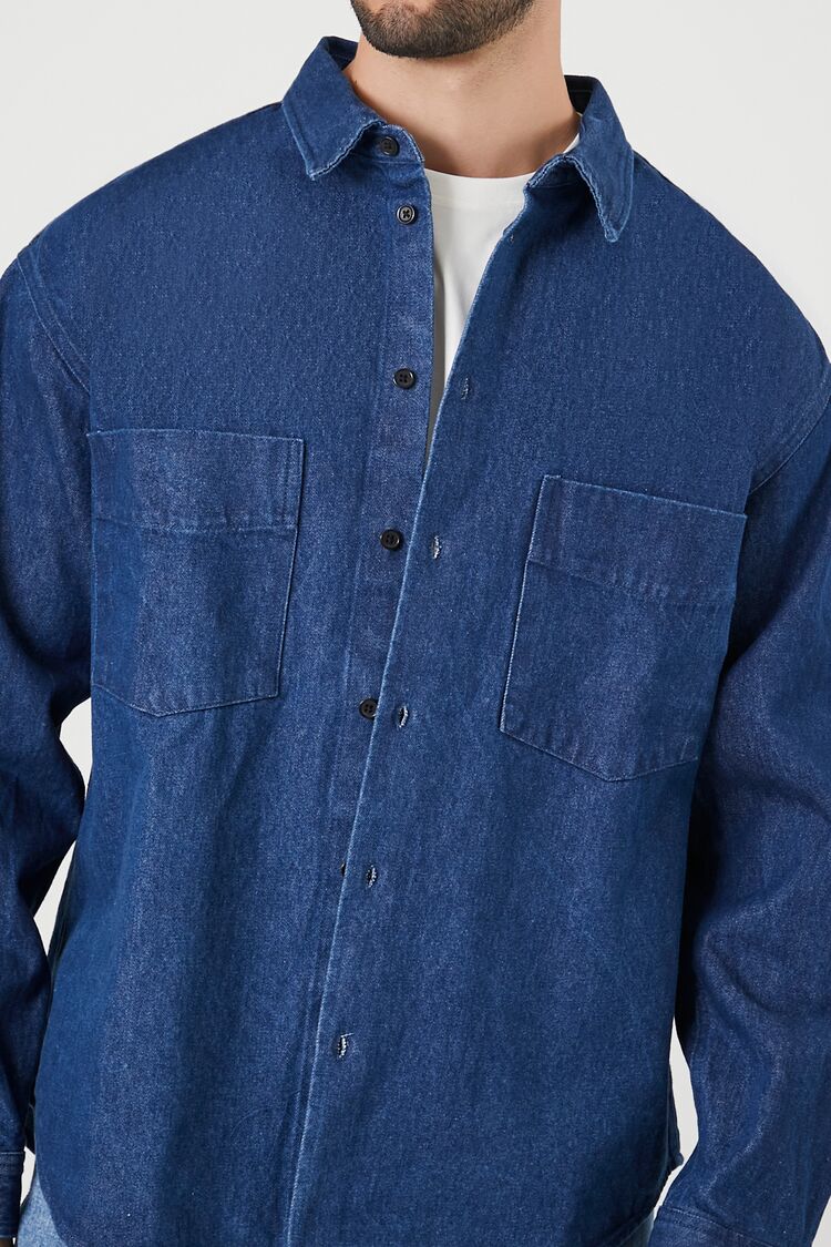 CAMISA DENIM CON BOLSILLOS