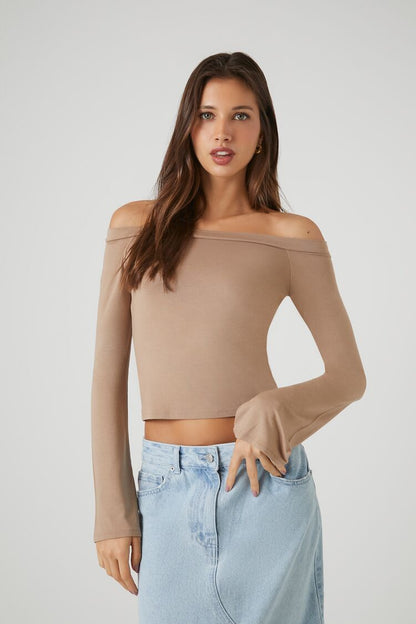 CROP TOP OFF SHOULDER