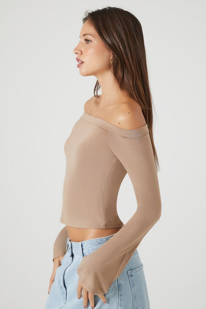 CROP TOP OFF SHOULDER