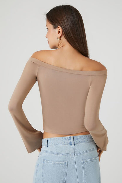 CROP TOP OFF SHOULDER