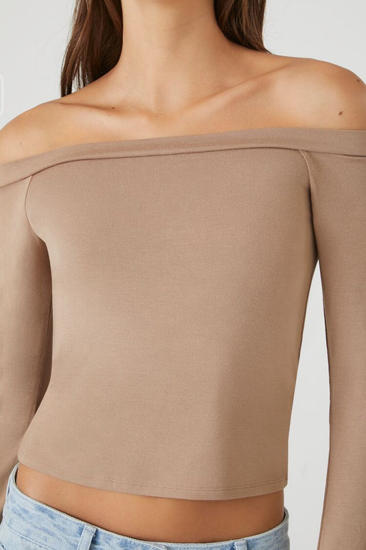 CROP TOP OFF SHOULDER