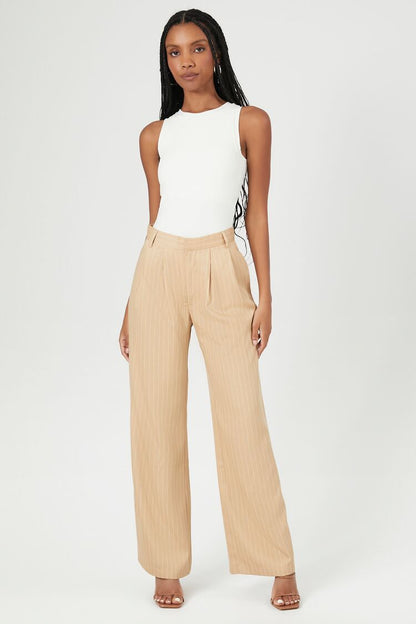 PANTALON WIDE-LEG DE VESTIR CON LINEAS