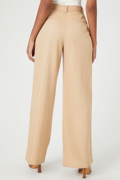 PANTALON WIDE-LEG DE VESTIR CON LINEAS