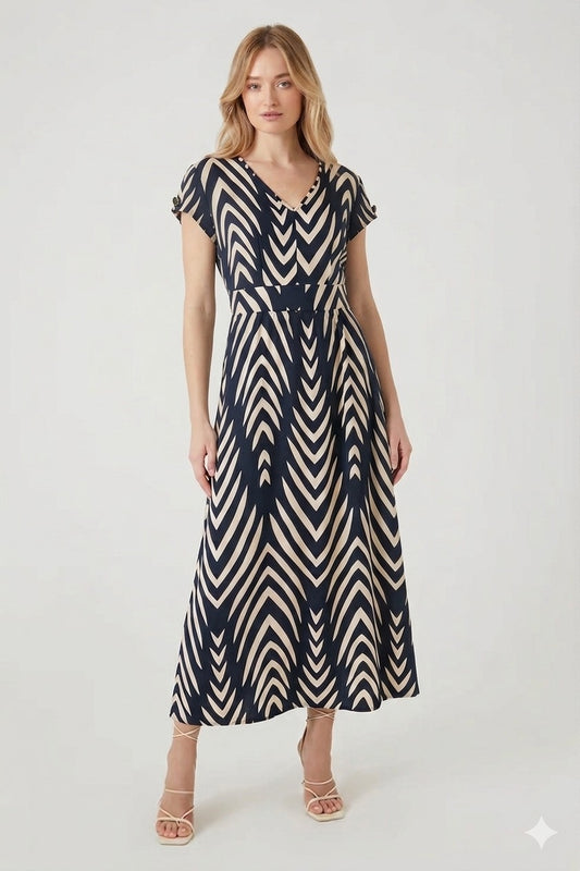 VESTIDO MIDI ACAMPANADO