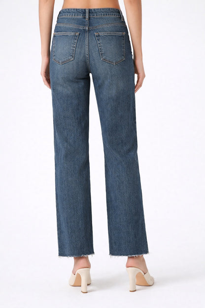PANTALON HIGH RISE DENIM STRAIGHT