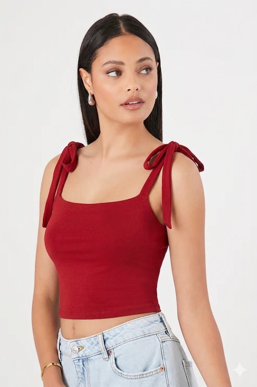 TOP DE ALGODÓN CON LAZOS