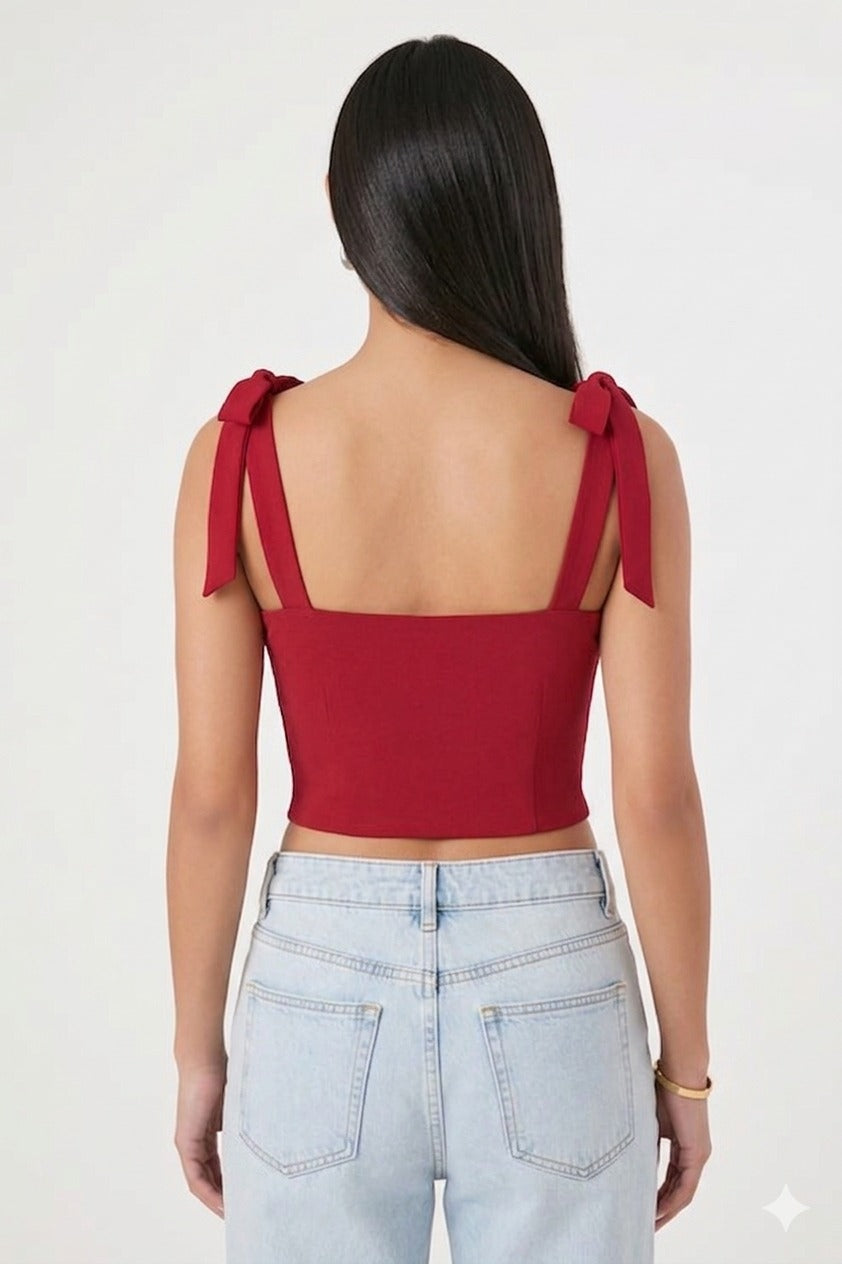 TOP DE ALGODÓN CON LAZOS