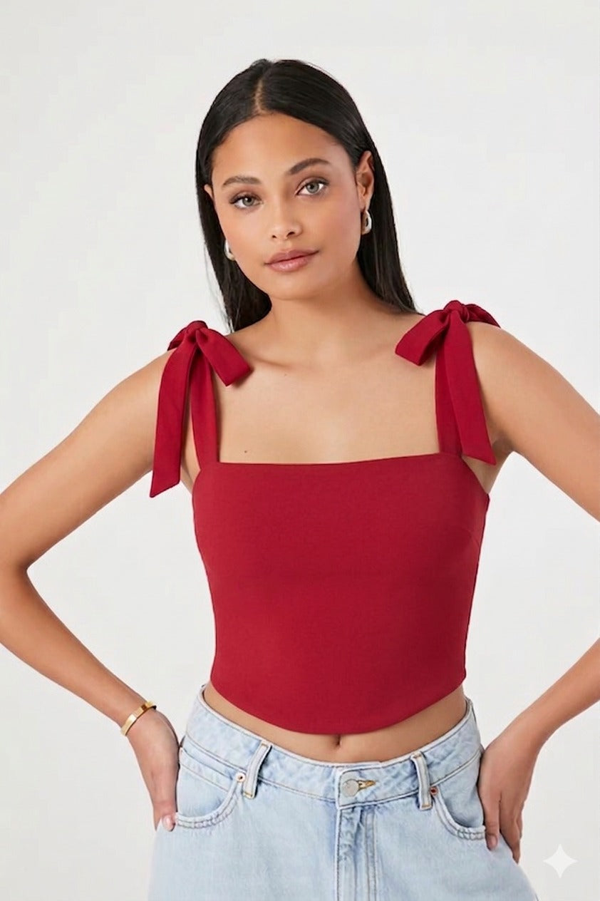 TOP DE ALGODÓN CON LAZOS