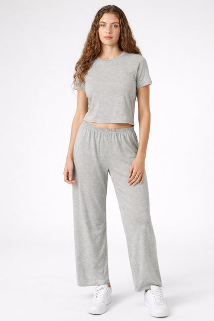 SET PIJAMA DE ALGODÓN DE POLERA Y PANTALONA