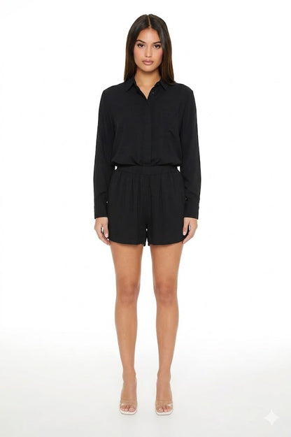 SET DE LINO DE SHORT Y CAMISA MANGALARGA 1