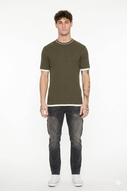 POLERA ESPANDEX CON TEXTURA ACANALADA