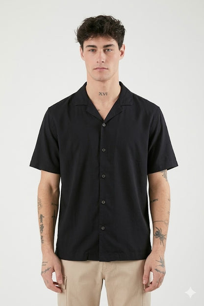 CAMISA DE HILO DE CORTE RELAJADO