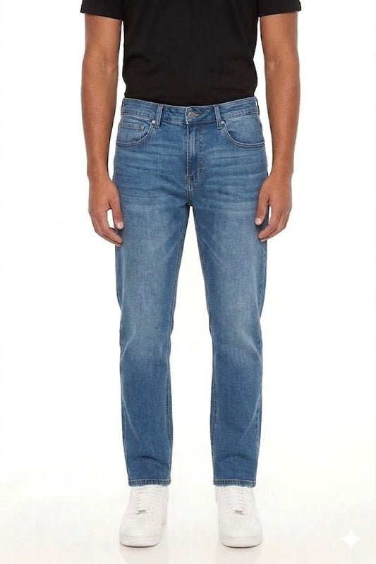 PANTALON DENIM CLÁSICO DE CORTE RETO